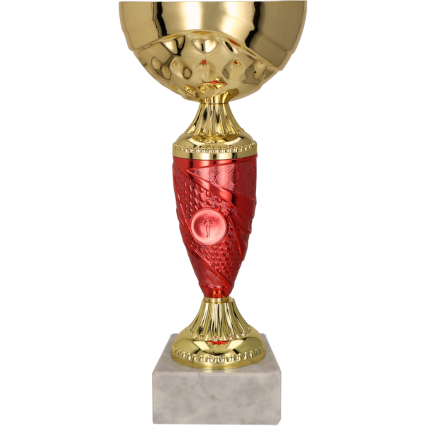 9057  Puchar metalowy złoto-czerwony